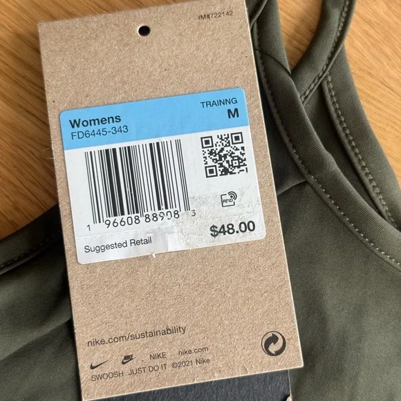 Nike Pro Olive Green Sports Bra - Picture 5 of 5